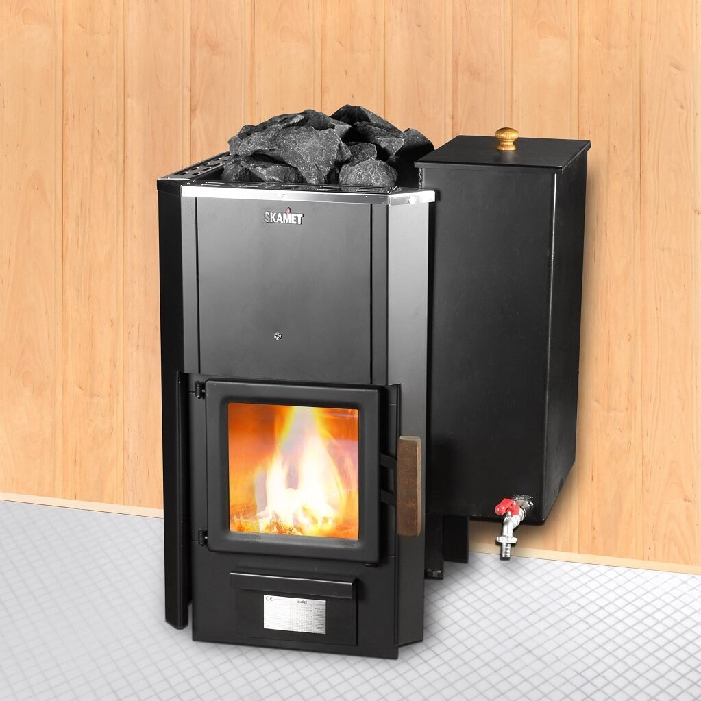 Pirts krāsns Skamet P-12040-GL (16-25m³) ar ūdens tvertni - Image 2