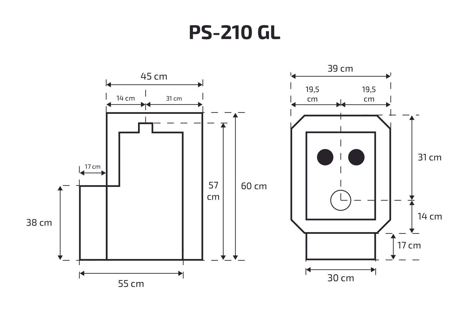 Pirts krāsns PS-210GL (7–12 m³) - Image 2