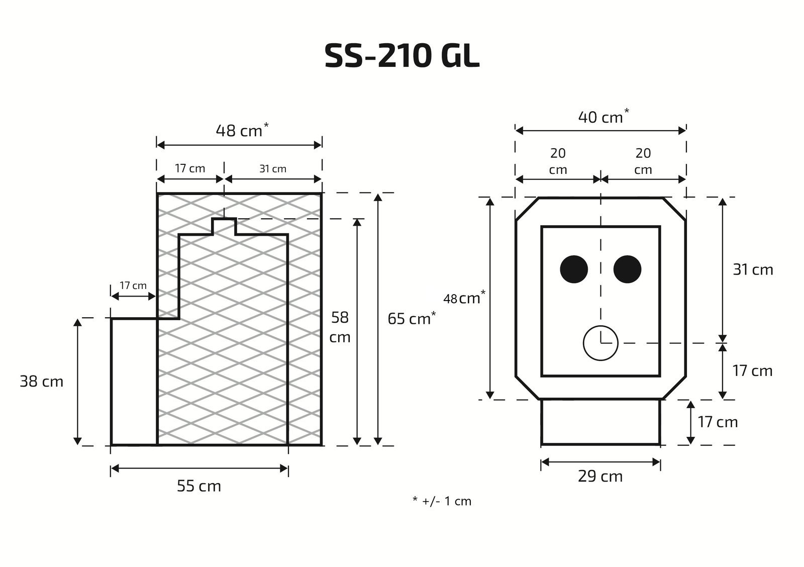 Банная печь Skamet SS-210 GL (7–12 м³) — изображение 2